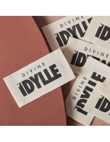 Lot de 5 étiquettes tissées à coudre - Divine idylle