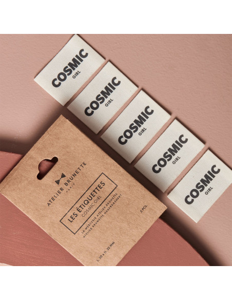 Lot de 5 étiquettes tissées à coudre - Cosmic Girl
