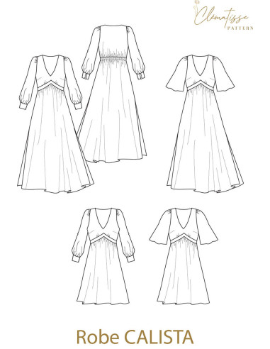 Patron de robe Calista - Clématisse Pattern