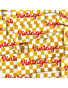 Lot de 5 étiquettes tissées à coudre Vintage