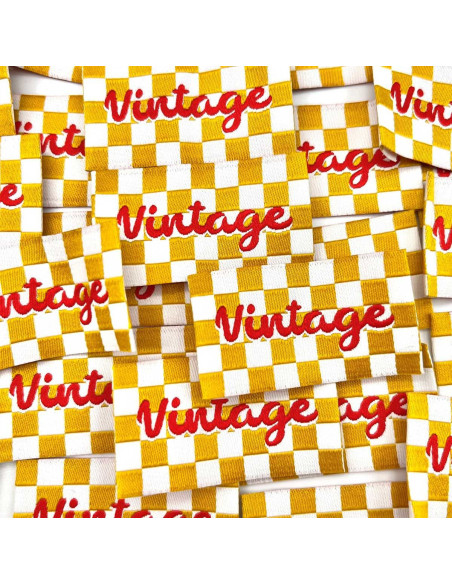 Lot de 5 étiquettes tissées à coudre Vintage