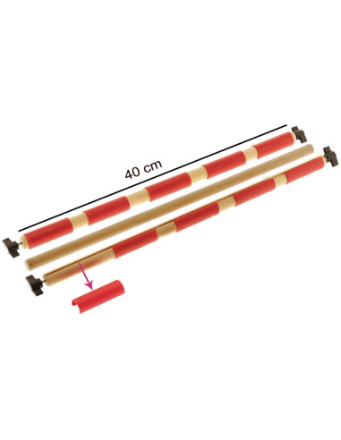 Tiges avec clips pour métier à broder 40 cm