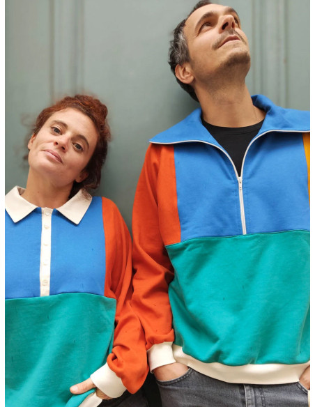 Patron de sweat rétro Atlas kids & adultes - Marmaï Patterns