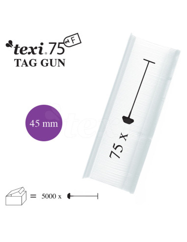 Set de 5000 agrafes pour pistolet Texi Fine - Transparent