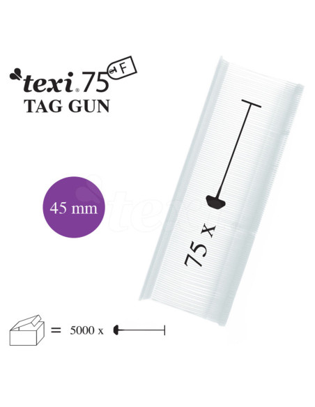 Set de 5000 agrafes pour pistolet Texi Fine - Transparent