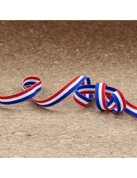 Elastique tricolore - 10 mm
