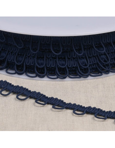 Galon ganse boutonnière élastique - Bleu marine