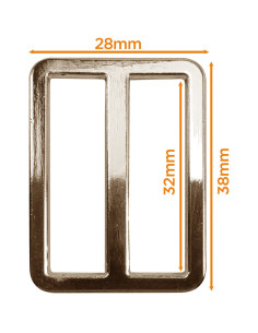 Boucle passant métal premium - Or clair 32 mm 2