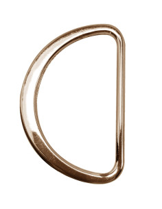Demi anneau plat soudé 32 mm - Or clair