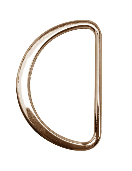 Demi anneau plat soudé 32 mm - Or clair