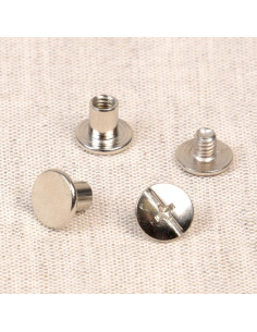 8 sets de vis chicago 10 mm x 6 mm - Argent