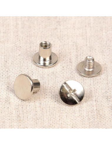8 sets de vis chicago 10 mm x 6 mm - Argent