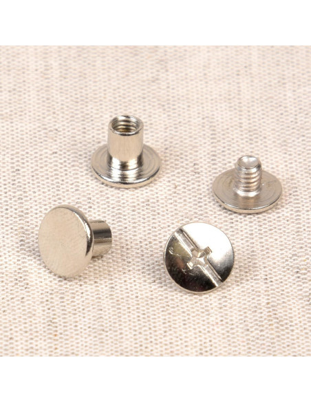 8 sets de vis chicago 10 mm x 6 mm - Argent