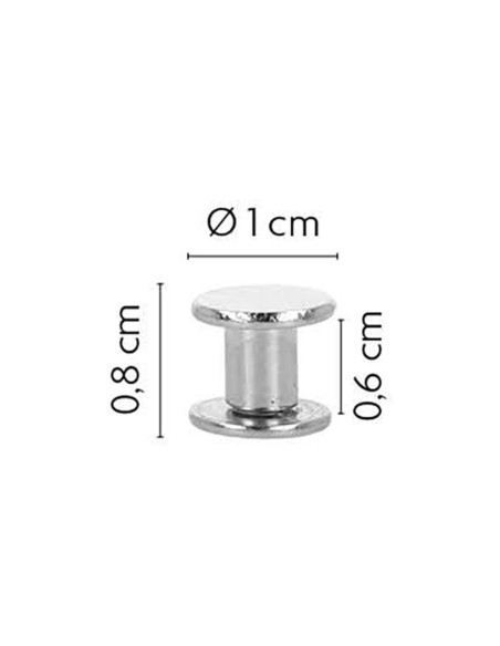 8 sets de vis chicago 10 mm x 6 mm - Argent