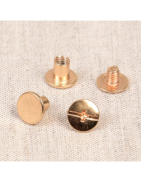 8 sets de vis chicago 10 mm x 6 mm - Or