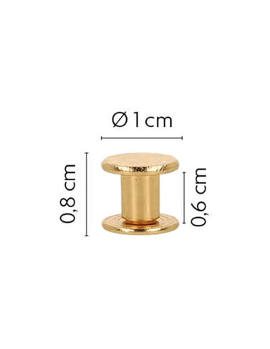 8 sets de vis chicago 10 mm x 6 mm - Or