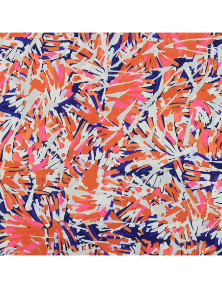 Tissu viscose fantaisie - Fizia bleu et rose