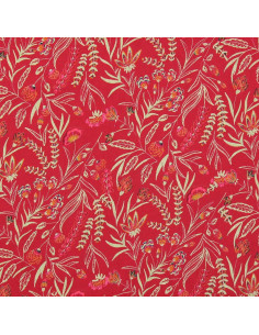 Tissu viscose fantaisie - Rama rouge et orange 2