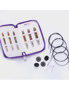 Trousse aiguilles à tricoter circulaires courtes KnitPro Deluxe Symfonie Wood