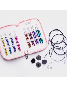 Trousse aiguilles à tricoter circulaires courtes KnitPro Deluxe Zing