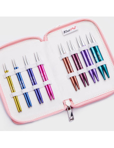 Trousse aiguilles à tricoter circulaires courtes KnitPro Deluxe Zing 2