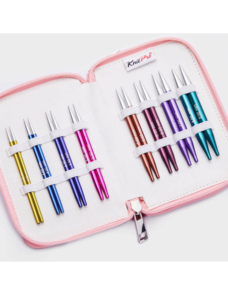 Trousse aiguilles à tricoter circulaires courtes KnitPro Deluxe Zing