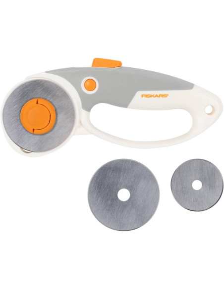 Cutter rotatif Fiskars 2 en 1 lames 45 mm et 60 mm