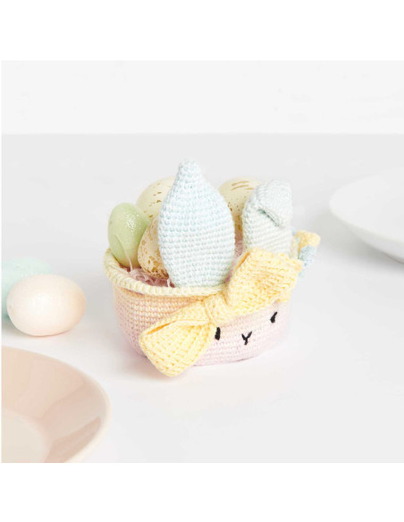 Kit crochet - Corbeille de Pâques pastel