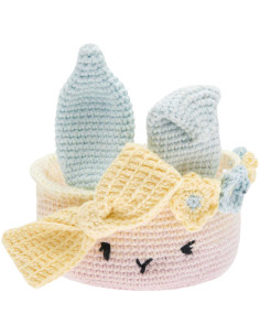 Kit crochet - Corbeille de Pâques pastel 2