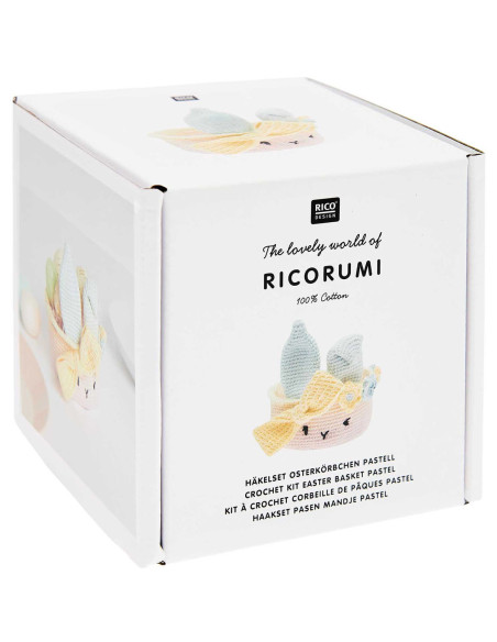 Kit crochet - Corbeille de Pâques pastel