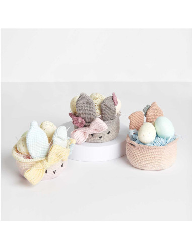 Kit crochet - Corbeille de Pâques pastel