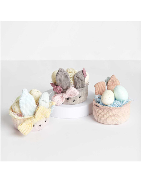 Kit crochet - Corbeille de Pâques pastel
