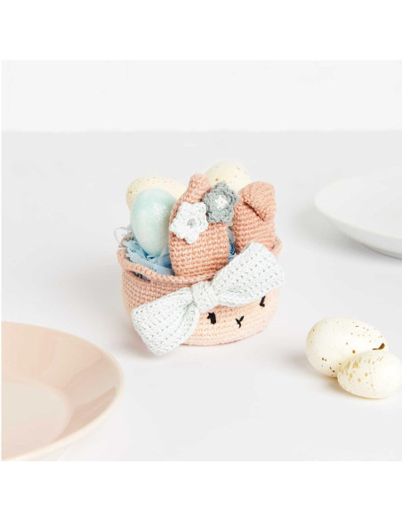 Kit crochet - Corbeille de Pâques beige