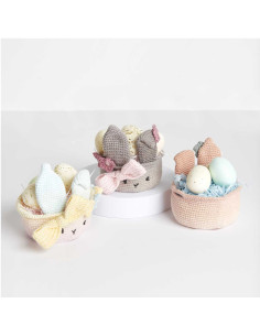 Kit crochet - Corbeille de Pâques beige 2