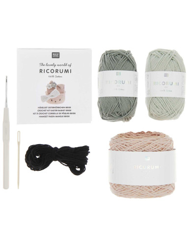 Kit crochet - Corbeille de Pâques beige