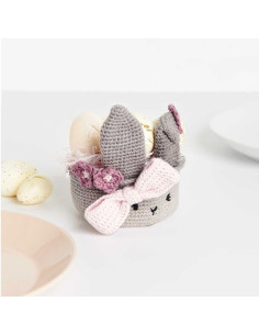 Kit crochet - Corbeille de Pâques gris