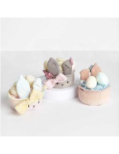 Kit crochet - Corbeille de Pâques gris 2