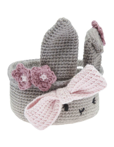 Kit crochet - Corbeille de Pâques gris