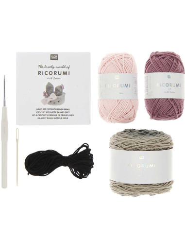 Kit crochet - Corbeille de Pâques gris