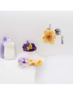 Kit crochet - Éponge fleurs de printemps