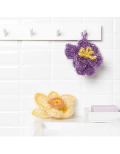 Kit crochet - Éponge fleurs de printemps