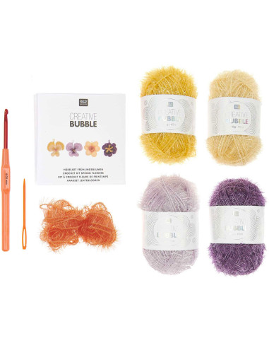 Kit crochet - Éponge fleurs de printemps