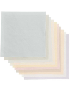 Lot de 10 coupons de tissus spécial broderie - Pastel