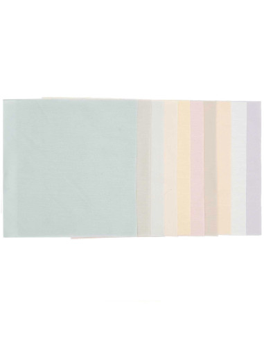 Lot de 10 coupons de tissus spécial broderie - Pastel
