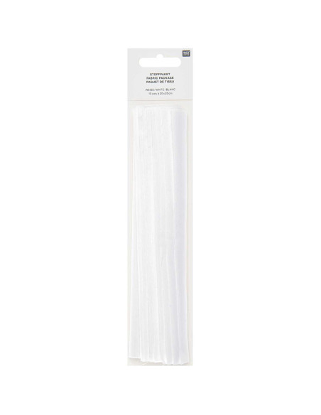 Lot de 10 coupons de tissus spécial broderie - Blanc