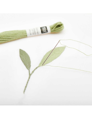 Lot de 10 coupons de tissus spécial broderie - Blanc