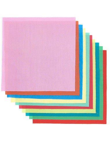 Lot de 10 coupons de tissus spécial broderie - Bright