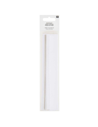Lot de 10 coupons de tissus spécial broderie - Pebble