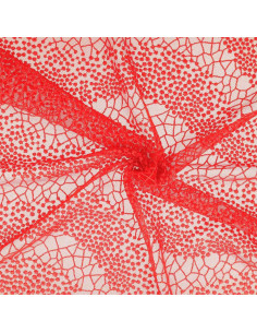 Tissu dentelle Mila - Rouge