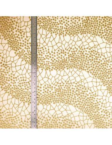 Tissu dentelle Mila - Beige